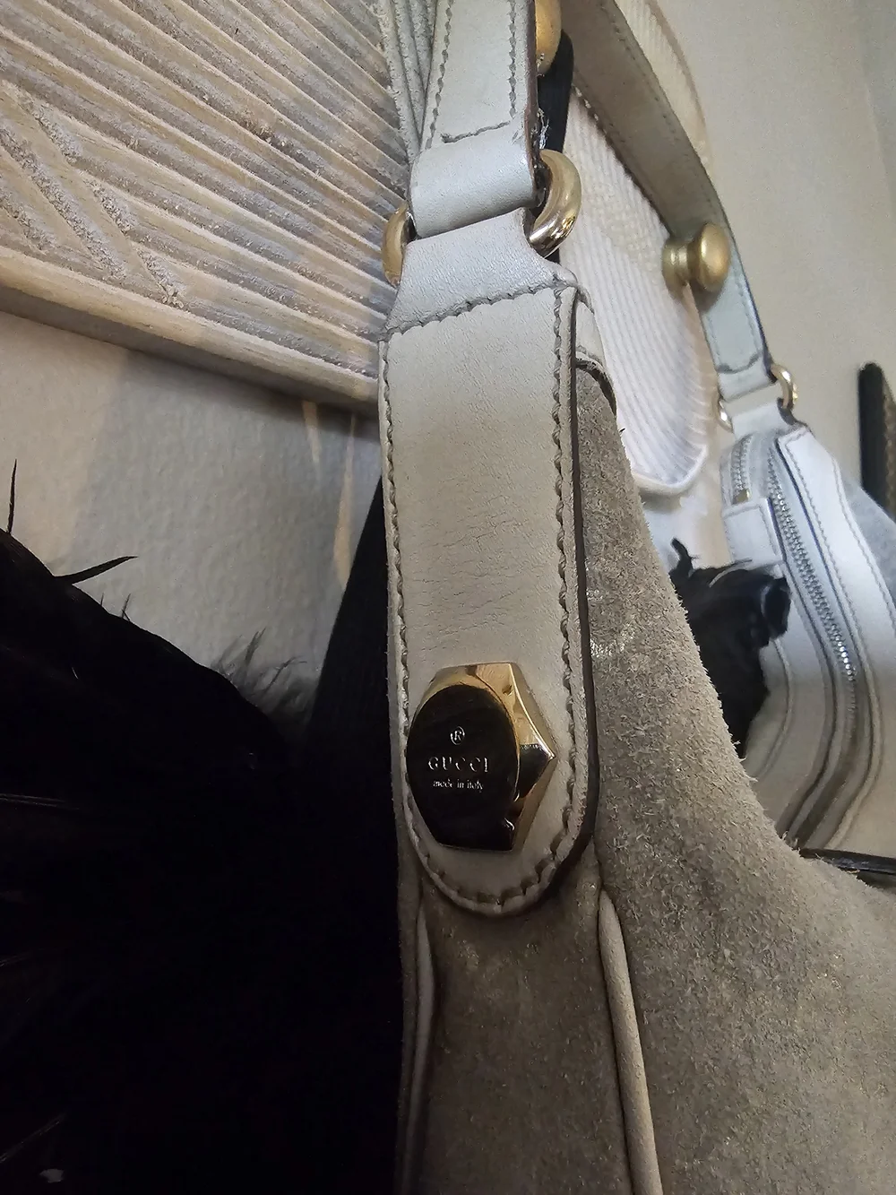 Gucci GREEN/Beige Suede GG Monogram Hobo Bag Limited Edition